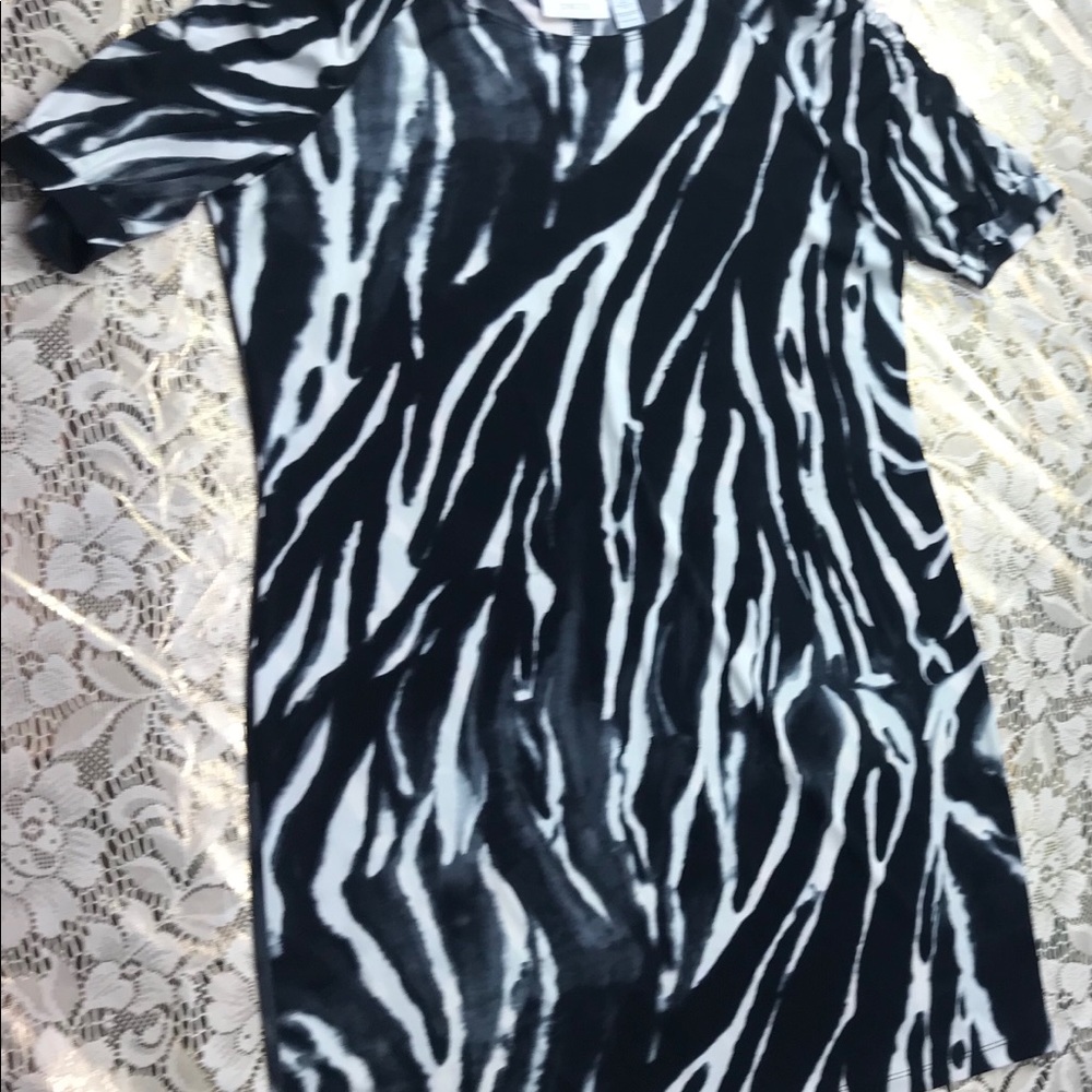 Chico’s zebra animal print mini dress Sz 2